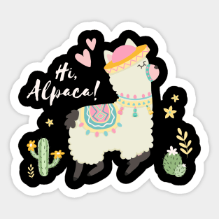 Hi Alpaca Sticker